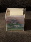 Vintage 1980s Unicorn And Rainbow 4   x4    Notepad  Pen Holder 