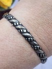 Taxco Mexico Sterling Silver 925 Braided Cuff Bracelet Signed Vintage Jewelry