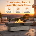 48  Propane Fire Pit Table  50 000 Btu Rectangular Outdoor Patio