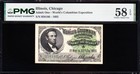 Rare High Grade 1893 Chicago World s Columbian Expo Lincoln Ticket Pmg 58 Epq 