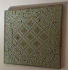 16 X 16 Antique Tin Ceiling Tile On Wood Frame Vintage Home Decor