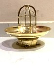 Classic Marine Brass Lights     Pair Of Post-mounted Bulkhead Fixtures With Shades