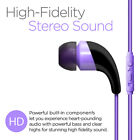 Purple Color 3 5mm Earphones Handsfree Remote Control With Mic  Stereo Headset