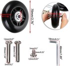 Replacement Luggage Wheels 70mm X 24mm Suitcase Wheel Repair Kits