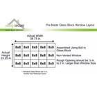 Clearly Secure Glass Block Window 38 75  X 23 25  X 3 125  Frameless Non-vented