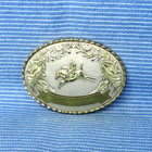 Bucking Horse Cowboy Belt Buckle Rodeo Western Trophy Vtg 80s W Usa       tyc874