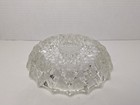 Ashtray Crystal Cut Glass Clear Large  7    Cigar Cigarette Heavy Thick  Vintage