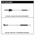    new   m18 Fuel 10 In  Pole Saw Attachment With Quik-lok 3 Ft  Attachment Extensio