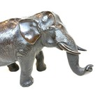 Antique Meiji Japan Japanese Bronze Elephant Statue Sculpture Signed