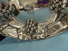 Antq Mauser Sterling Grape Clusters     Vines Art Nouveau 11  Dish 680