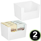 Mdesign Modern Plastic Open Front Dip Storage Organizer Bin Basket For Kitchen 2