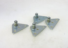 Lot Of 4 No Name 10mm Ball Stud Flat Mounting Bracket For Gas Spring Struts