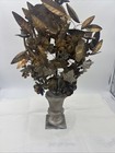 Cody Foster Le Fleurs Candelabra Metal Art Floral Arrangement Silver Sculptural 
