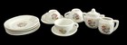 Vintage 13 Piece Mini Child s Ceramic Tea Set White Floral Excellent Condition