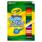 Crayola Super Tips 20 Washable Markers Draw Thin Or Thick Lines