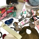 Junk Drawer Lot Vintage Modern Crafts Resell Stuffed Full Sfr Box 