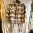 Jessica Simpson Girls 3pc Outfit Set Plaid Sherpa Snap Jacket Pockets Size 10