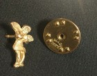 Estate Lot 4 Angel Lapel Pins 1980 s Gold Tone Enamel Bible Lacquered Catholic 
