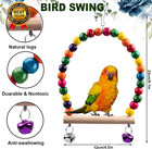 Bird Toys For Parakeets 7pcs  Wood Parrots Budgie Cage Accessories   