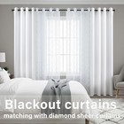  Sheer Curtains 84 Inches Long  Modern Design 52 w X 84 l  pack Of 2  White