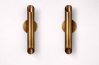 Pair Of Vintage Mid Century Modern Brass Wall Sconce Italian Sputnik Light