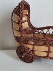 Vintage Victorian Baby Doll Carriage Stroller Buggy Wicker Rattan