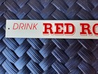 Metal Painted Shelf Strip Store Advertising Sign Drink Red Rock Cola Mint Soda