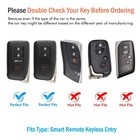 Autophone Compatible With Lexus Key Fob Cover Keychain Soft Black  Black 