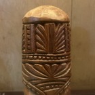 Vintage 2000 Hand Carved Wood Tiki Totem Statue Signed Kini Hawaii 13 5 
