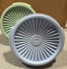 Tupperware Servalier Bowls Pair Lot Of Two  New With Lids Blue Green 1323 812