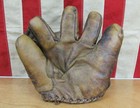 Vintage 1940s Rawlings Leather Baseball Glove Split Finger Mitt Martin Marion