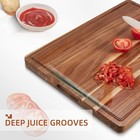 24  X 18  Extra Large Acacia Wood Cutting Board For Kitchen With Juice Slot