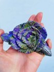 1pc Natural Atlantis Stone Quartz Carved Flower Skull Crystal Reiki Decor Gift