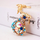 Purse Crystal Rhinestone Keyring Keychain Pendant Bag Purse Car Key Chain Ring