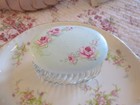 Shabby Chic Style Hand Painted Vintage Vanity Jar And Lid