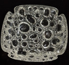 Vintage Libbey Clear Art Glass Pebble Bubble Ashtray Mcm
