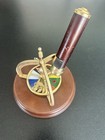 Vintage San Francisco Music Box Memory Kaleidoscope Brass wood Base Works