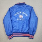 Vintage Satin Bomber Jacket Small  youth Xl  Lined Ky High School Wildcats Blue