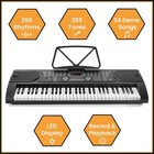 61 Key Electronic Keyboard Piano W  Stand  Bench   Headphones  Set For Beginners