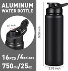 16 Pack Aluminum Water Bottles With Snap Lid Aluminum Reusable Sports Lightweigh