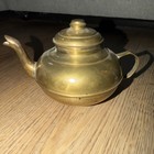 Vintage Brass Turkish Garanti Samovar Tea Set Tray Saucer 17  Floral Stamped