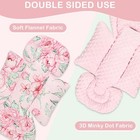 Dilimi Infant Car Seat Insert  Baby Head Support With 3 Pink Flower 