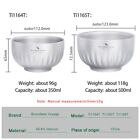 Titanium Double Walled Bowl Oatmeal Food Rice Soup Bowl Ultralight Tableware
