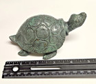 Sea Turtle Figurine Ocean Green Collectible 5  Inches Long Resin