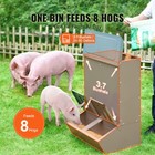 Hog Feeder 3 7 Bushel Metal Double Door Pig Feeder Feeding Up To 8 Hogs