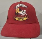 Vintage 1987 Glen Cove New York Fire Department Trucker Hat Cap Strapback Fdgc