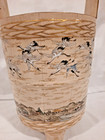 Old Satsuma Ware Water Vessel Designed After The Style Of Ninsei 13 5  X 7 5 