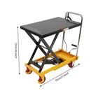 Single Scissor Lift Table 500lbs Hydraulic Lift Table Cart 285  Lift Height