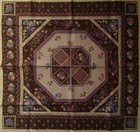  octagon Center Floral  Quilt Pattern - Cotton Fabric Panel  14 25 x13 25  