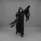 Scream Ghostface Costume Black Cotton Robe Mask Gloves Knife Halloween Cosplay